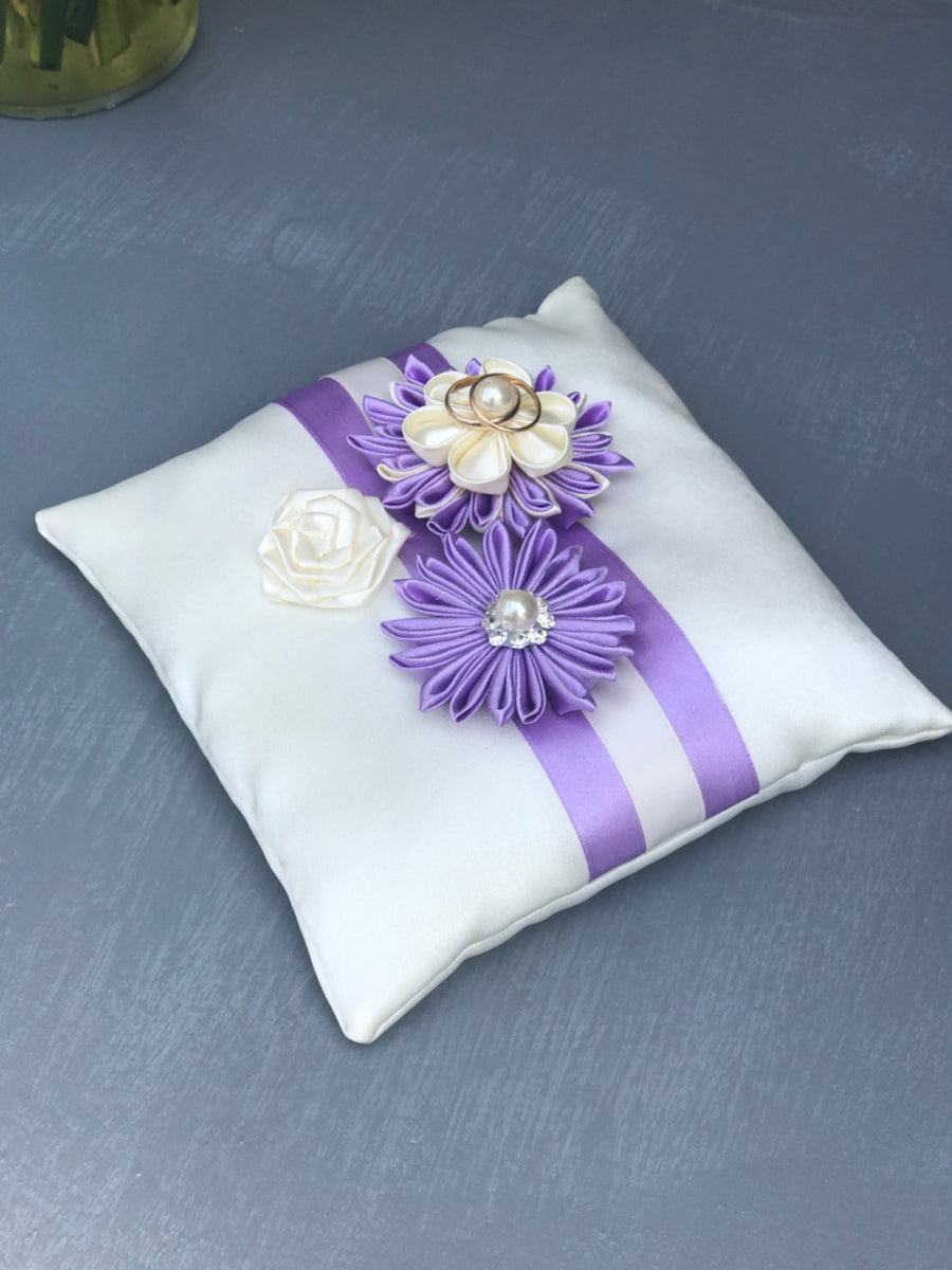 Ring Bearer Pillow factory - Peacock Ivory