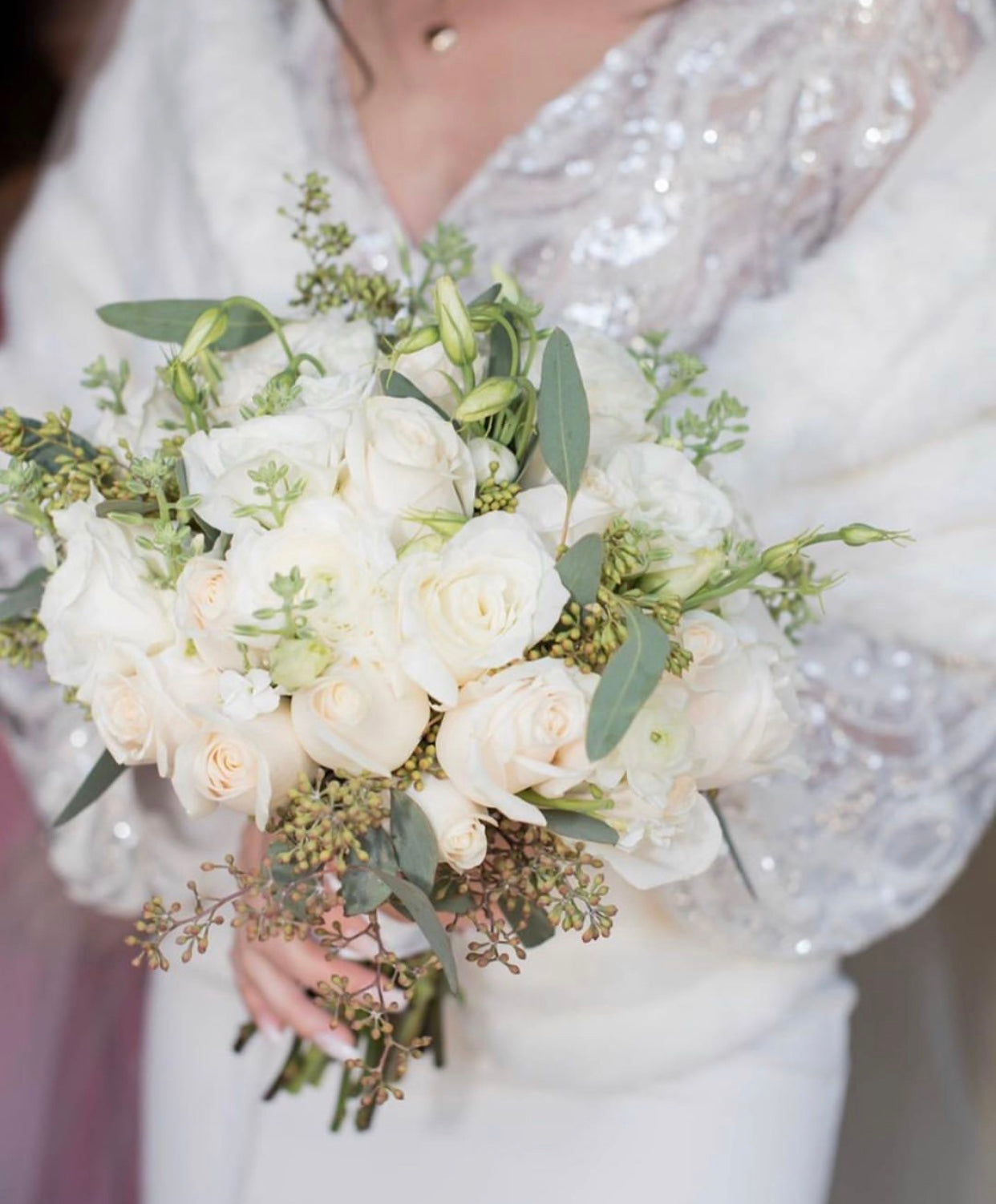 “Irish cream” bridal bouquet