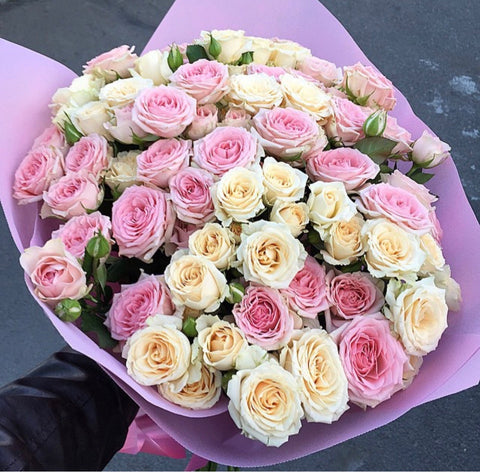 Sweet as candy! This soft pink and white bouquet is a feminine choice for any occasion.