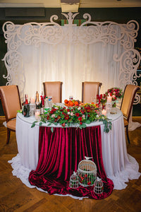 Simple elegance sweetheart table