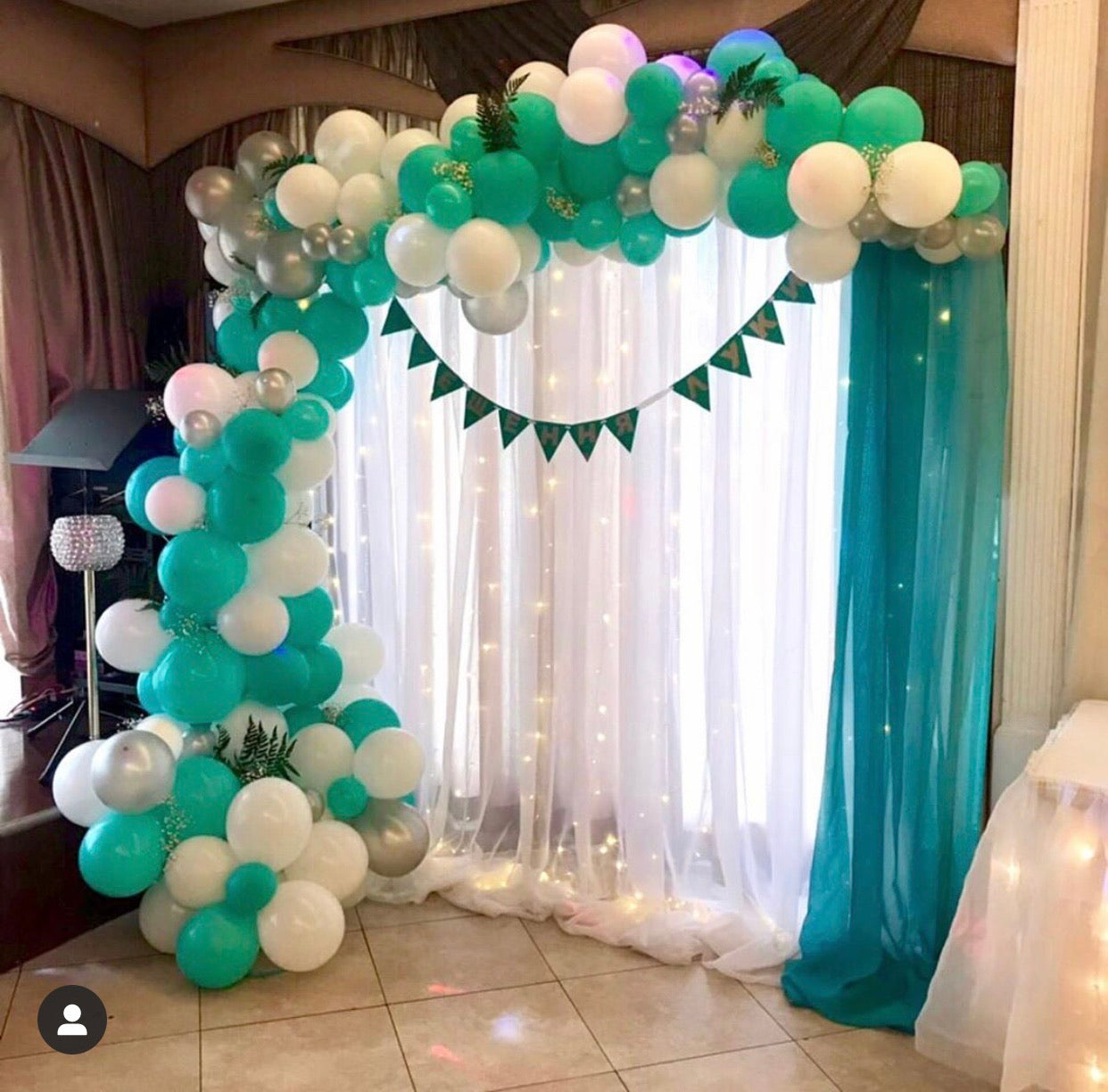 “Turquoise “ balloons decorations
